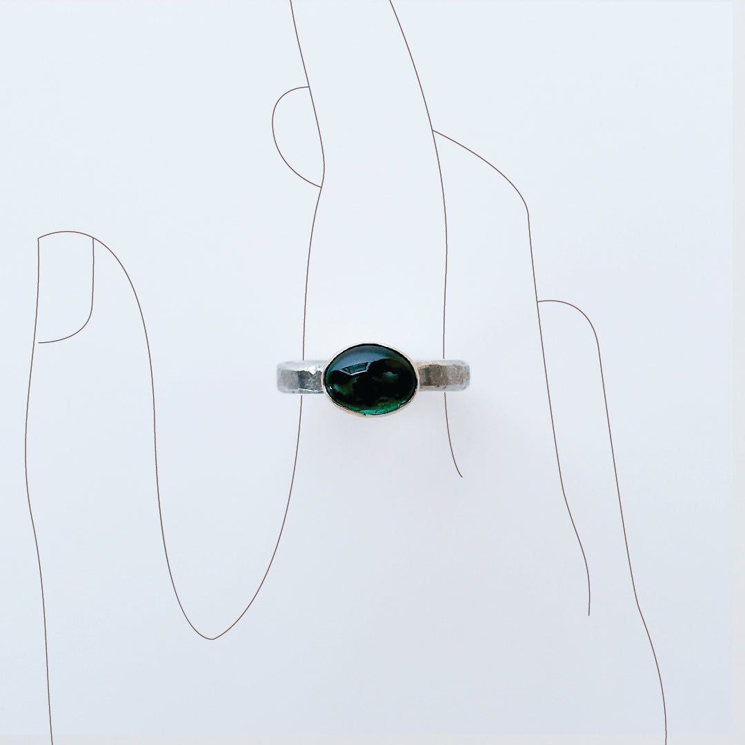 Tourmaline and Gold Ring