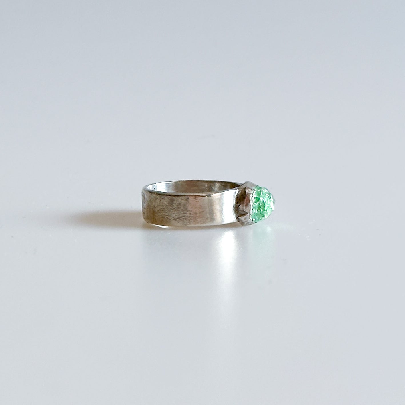 Wide Band Tourmaline Ring