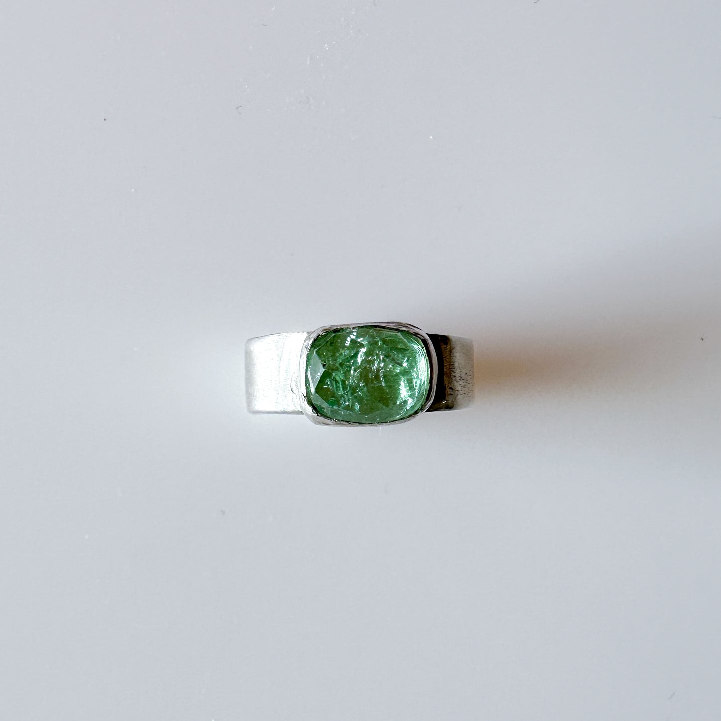 Wide Band Tourmaline Ring